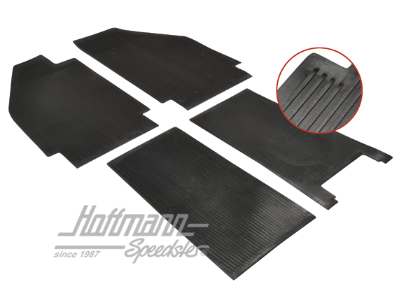 Jeu de tapis caoutchouc, plancher, -55, noir | 111 863 000 | 020-5459