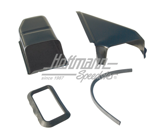Tôles de carter de turbine "Doghouse", 2-pièces, noires | 113 119 431/113 119 419 | 020-1117