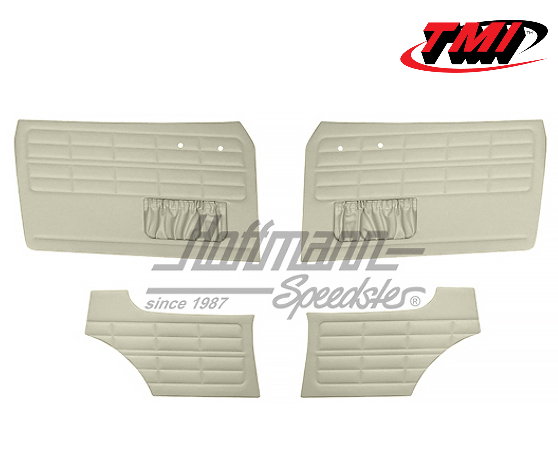 Panneaux intérieurs de portes, Karmann Ghia Coupé, -7.63, blanc cassé | 10-1524-15 | 066-0010-04