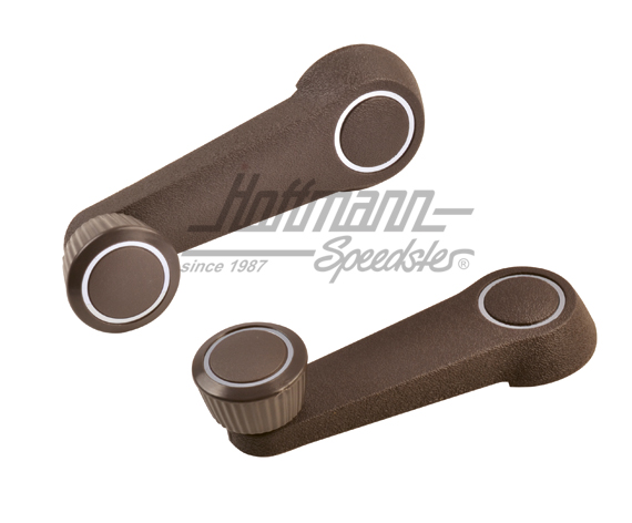 Manivelle de vitre, standard, brune/chromée | 321 837 581  90V | 020-2371-10