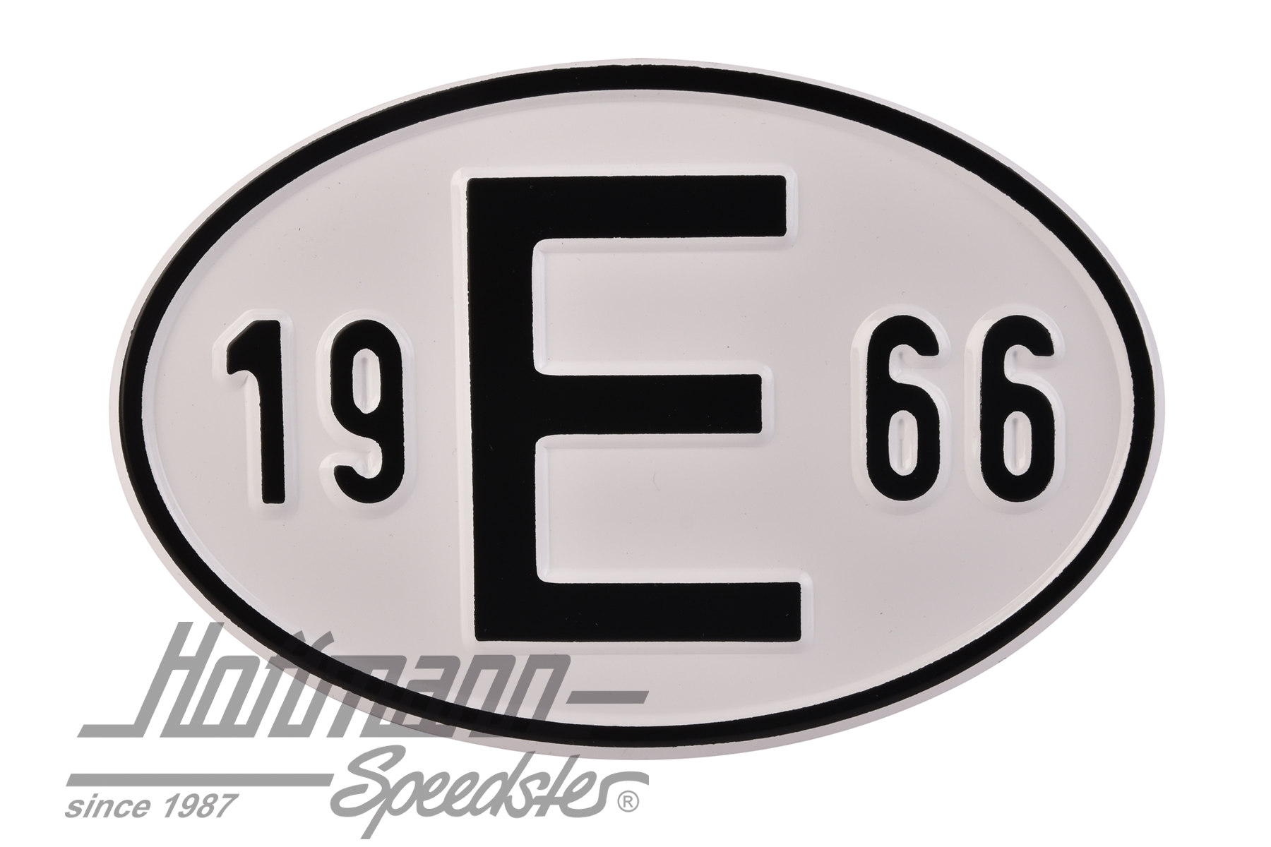 Plaque de nationalité "E", alu, avec année "1966" |  | 020-2403-66