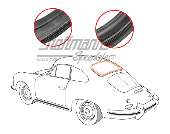 Joint de lunette arrière, 356 A/B Coupé, avec rainure | 644 545 901 00 | 510-6322