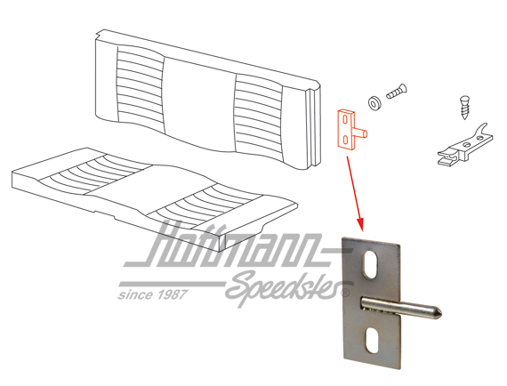 Cadre support, dossier de banquette AR, Cabriolet, 68-74 | 141 885 589 A | 066-1243