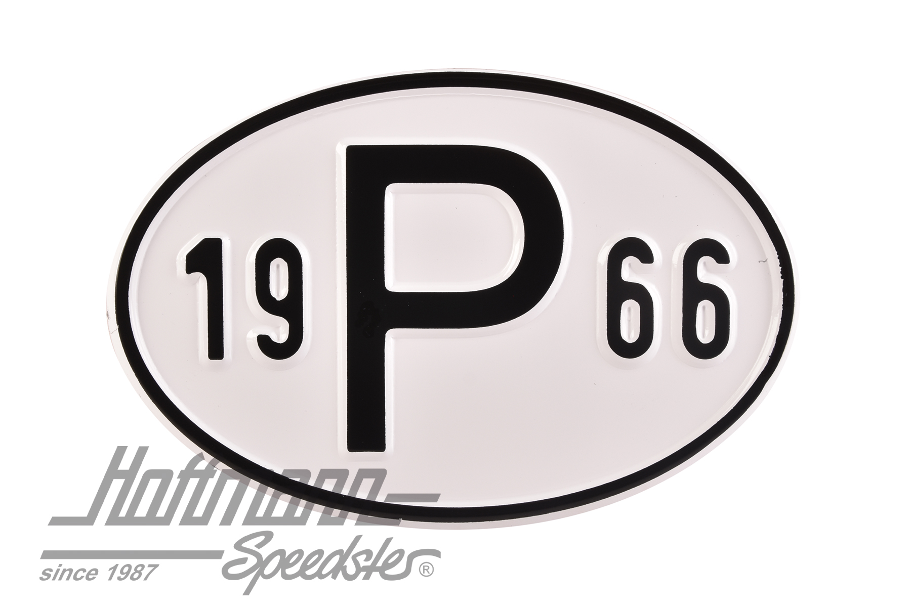 Plaque de nationalité "P", alu, avec année "1966" |  | 020-2405-66