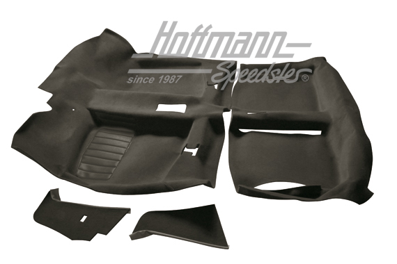 Kit moquettes, Golf 1, 2-portes, noir | CK5506A Black carpet | 180-3005-10