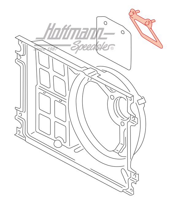 Cadre support, volet d'aérateur, radiateur
                                                        
