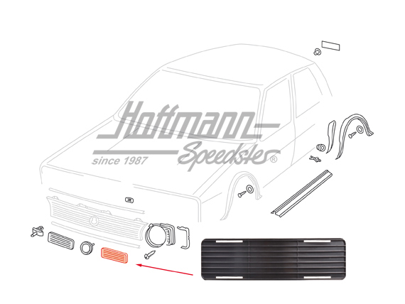 Cache, panneau avant, en bas, fermé, droite | 171 853 662 | 180-0490-02