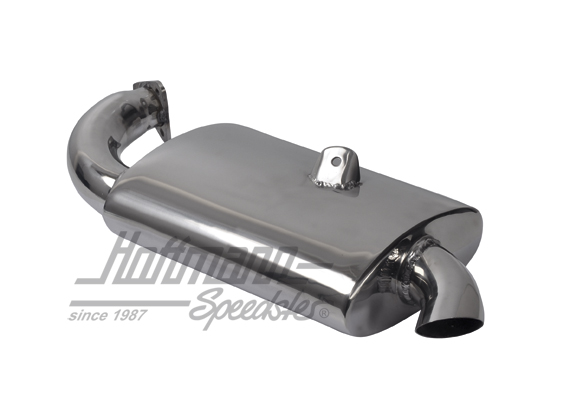 Pot d'échappement, simple, Phat Boy, inox                                                           
