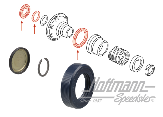 Jeu de joints, arbre de transmission, 1.5-1.8, 74-83                                                