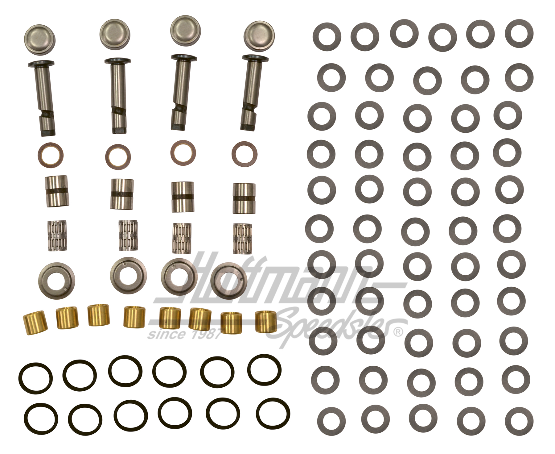 Jeu de pivots de suspension, Bus T1, complet, -9.62 | 211 498 041 | 089-3040-27