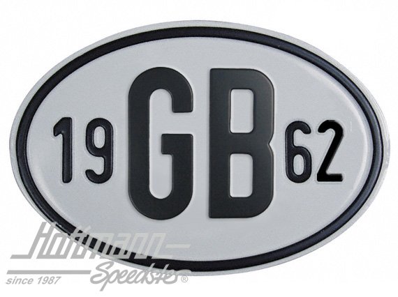 Plaque de nationalité "GB", alu, avec année "1962" |  | 020-2404-62