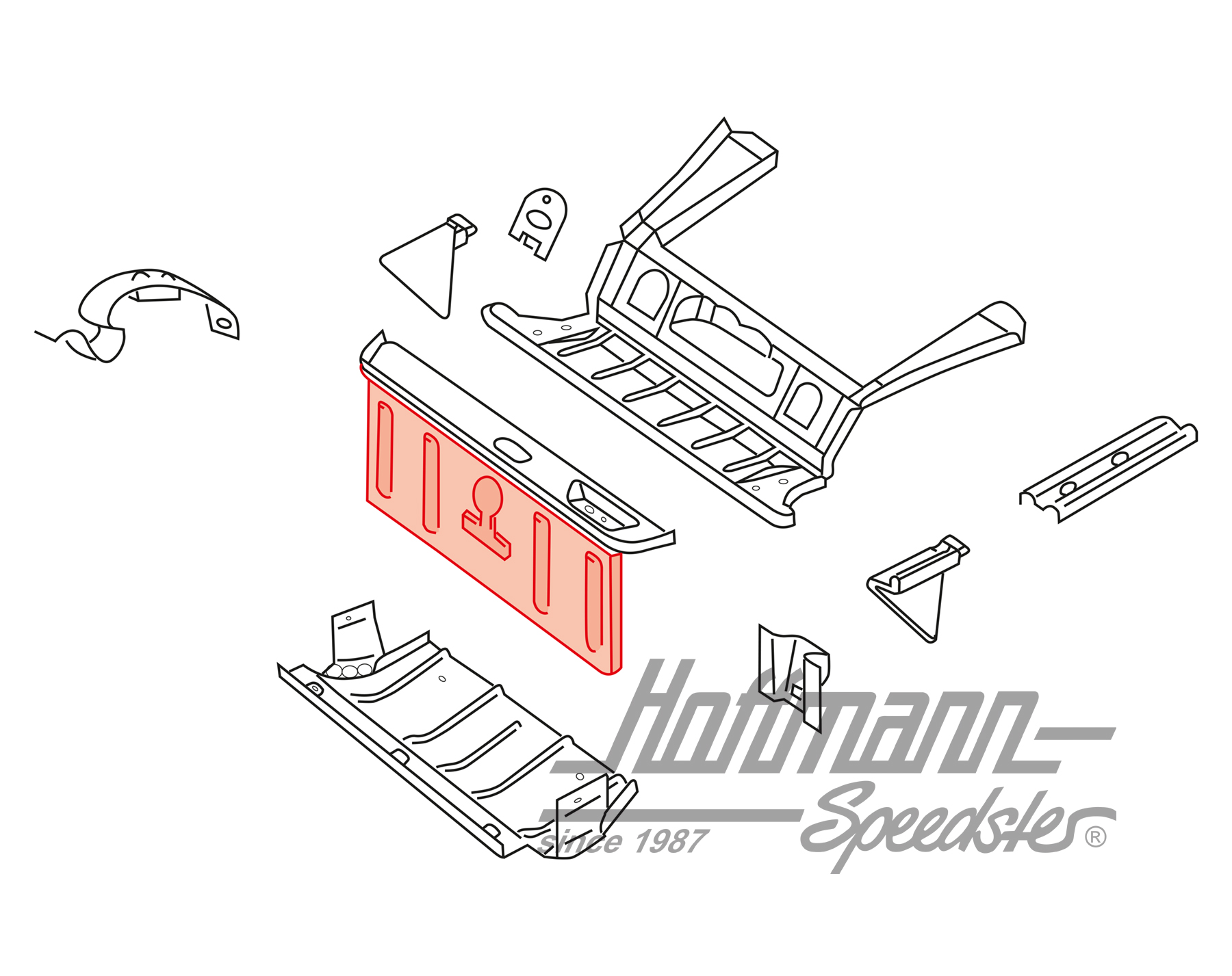 Tôle avant, au milieu, Type 181                                                                     