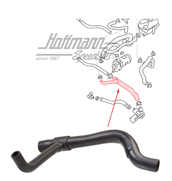 Durite de radiateur, pompe à eau/radiateur d'huile | 068 121 073 H | 308-4010-26