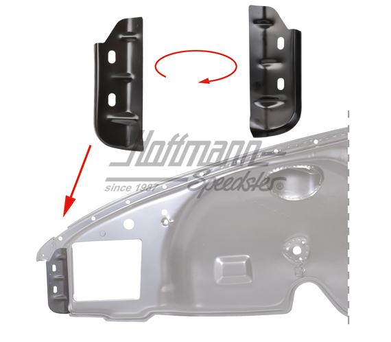 Plaque de renforcement, avant, 69-73, gauche | DAN 911 501 033 00 | 590-0069-41