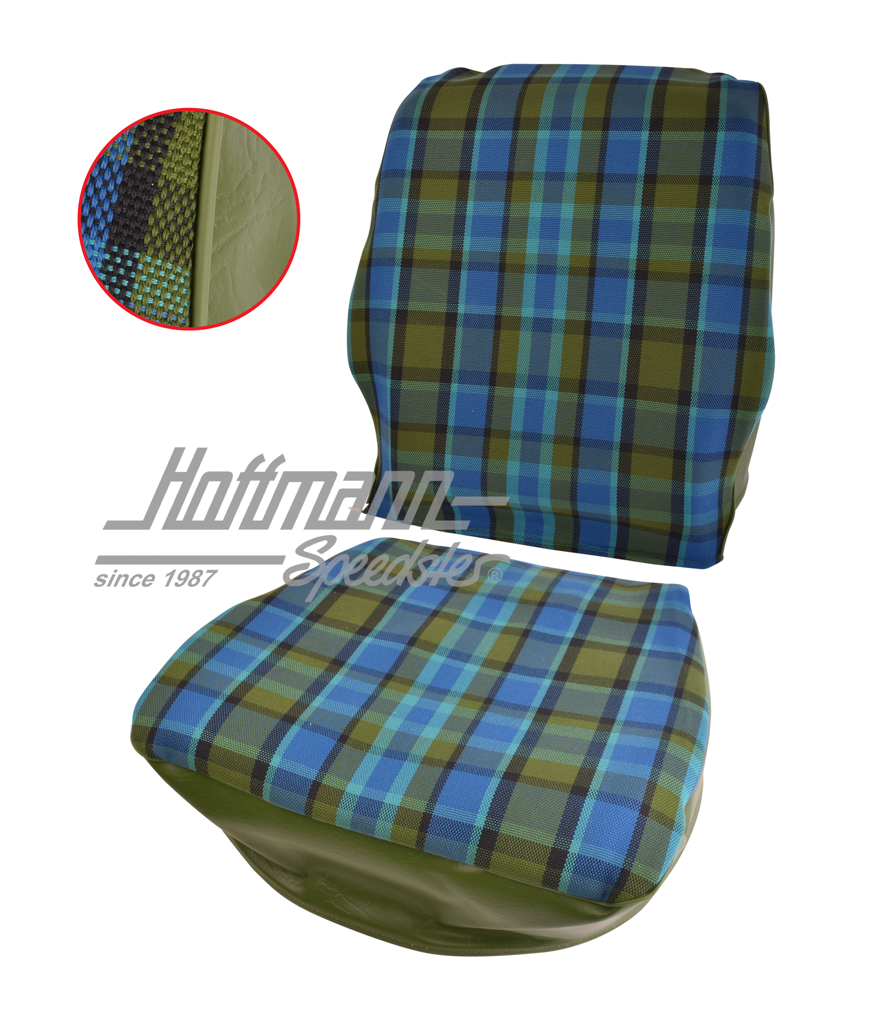 Housse de siège, Westfalia, bleu/vert, 74-79                                                        
