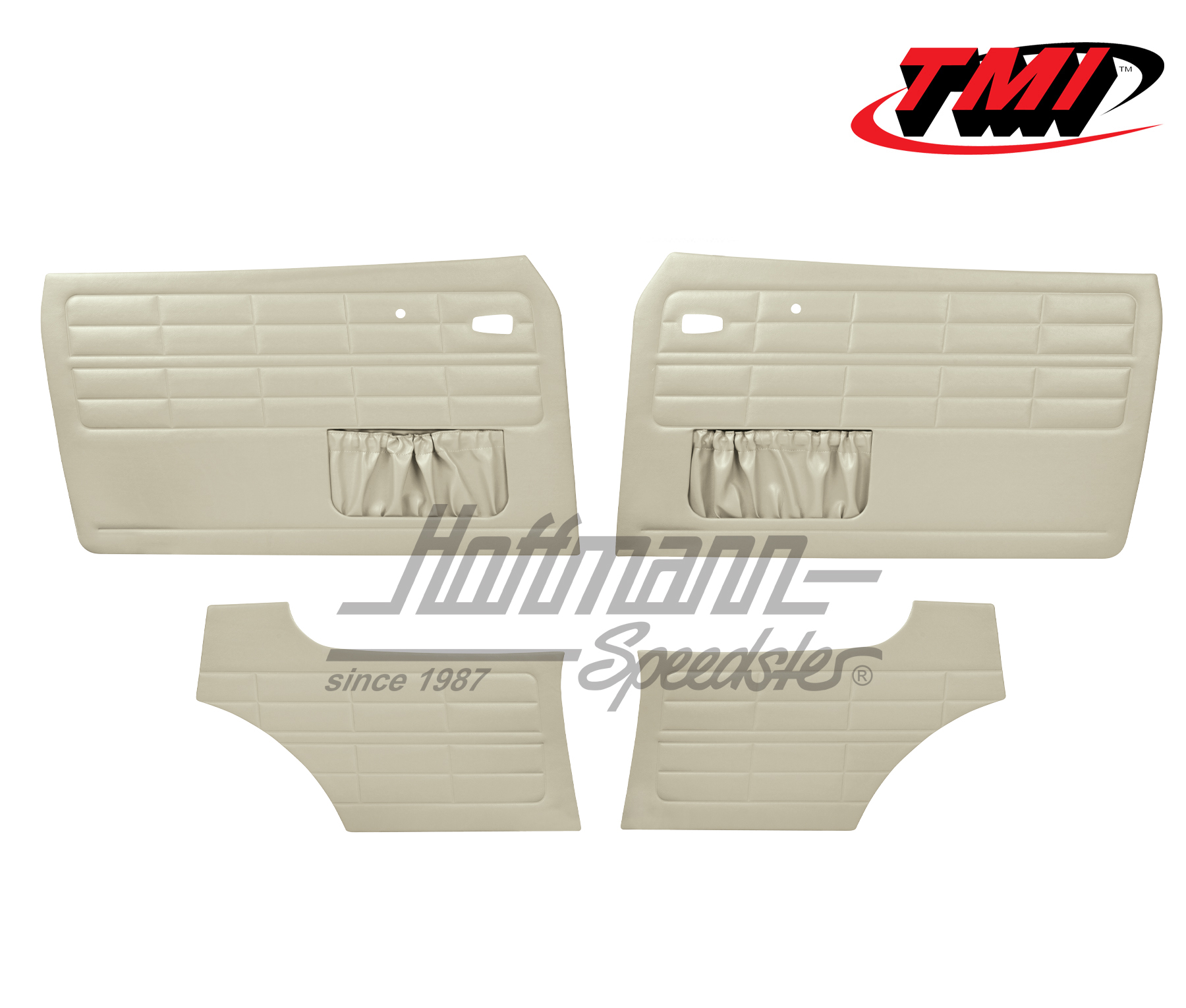Panneaux intérieurs de portes, Karmann Ghia Coupé, 8.63-, blanc cassé | 10-1525-15 | 066-0012-04