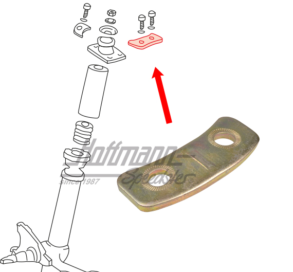 Plaque, bague de support, en haut, 911, 2-trous                                                     