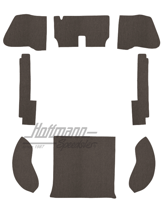 Kit moquettes, Berline, 53-57, fil de poils, anthracite 

 |  | 026-5021-02