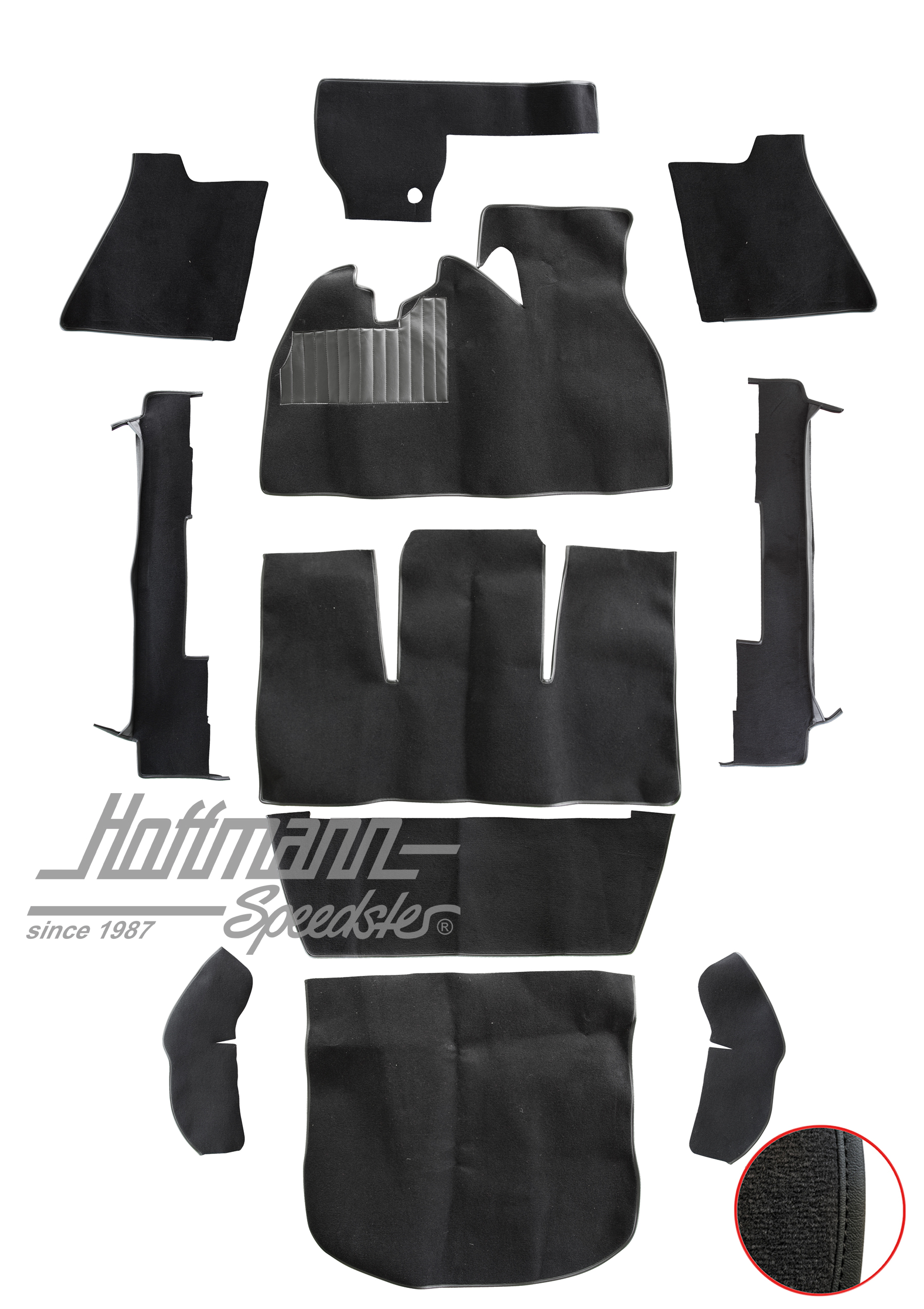 Kit moquettes, Cox Berline, 1302, noir |  | 026-5621