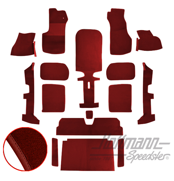 Kit moquettes, Golf Cabriolet, 79-93, rouge |  | 180-3010-60