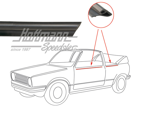 Lèche-vitre, extérieure, avant / arrière, gauche | 155 837 473 C | 180-4050-01