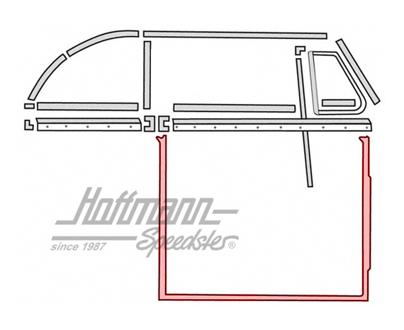 Joint de porte, Cabriolet, 8.64-, droite, Top Qualité                                               