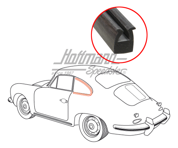 Bourrelet, déflecteur, 356 Coupé                                                                    