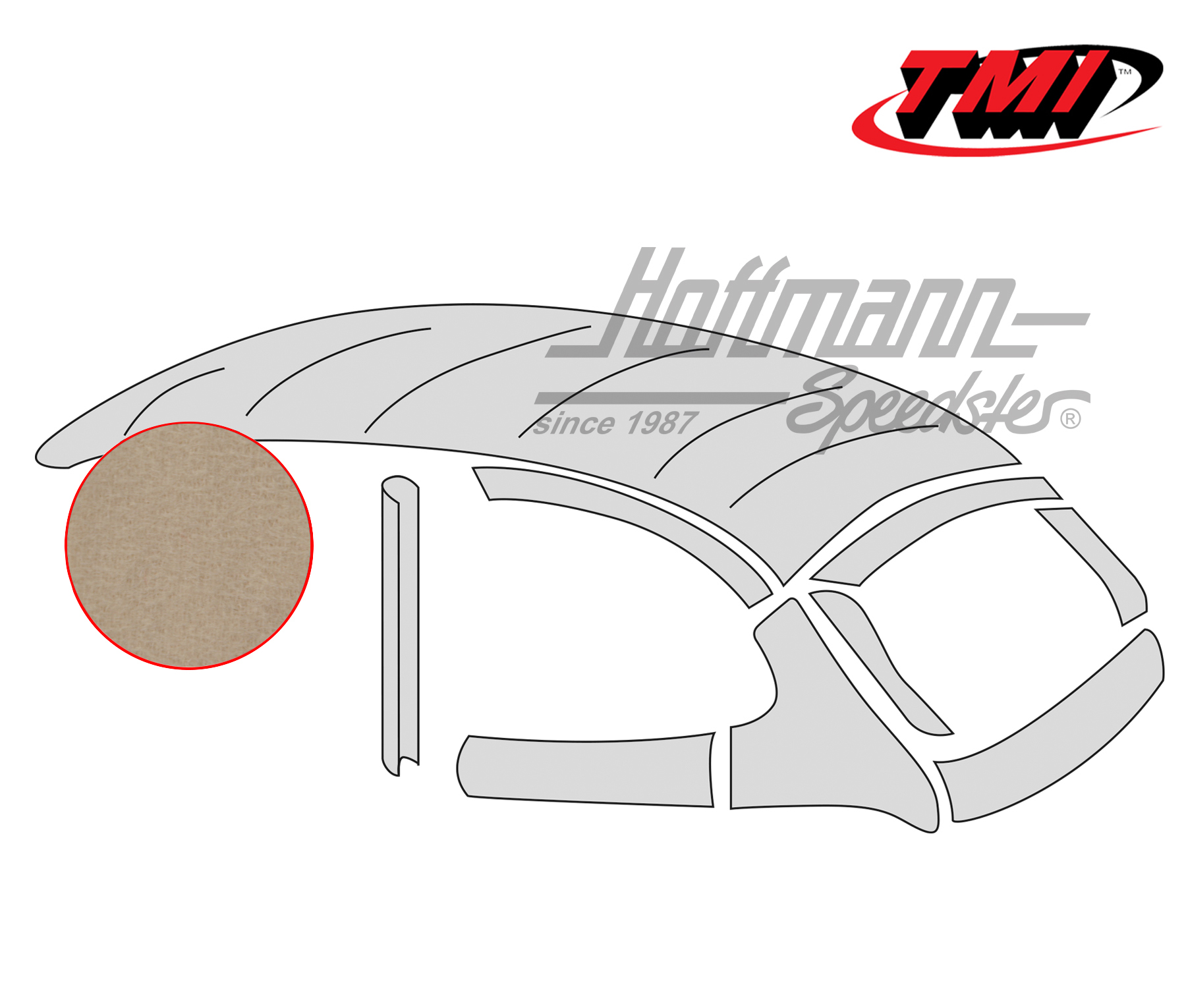 Ciel de toit, style origine, Mohair, ivoire, 8.52-7.60 | 20-1115-77 | 055-7191-70