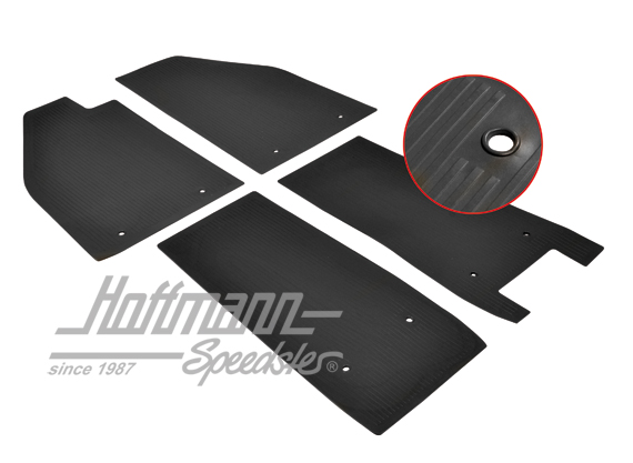 Jeu de tapis caoutchouc, plancher, 55-59, noir | 111 863 002 | 020-5460
