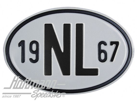 Plaque de nationalité "NL", alu, avec année "1967" |  | 020-2391-67