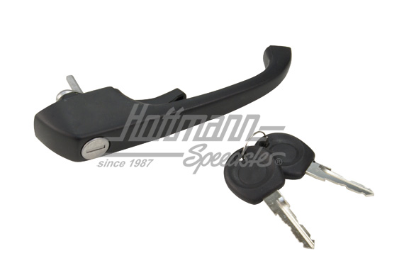 Poignée de porte, Bus T2, verrouillable, noire | 211 837 205 | 097-1010-05