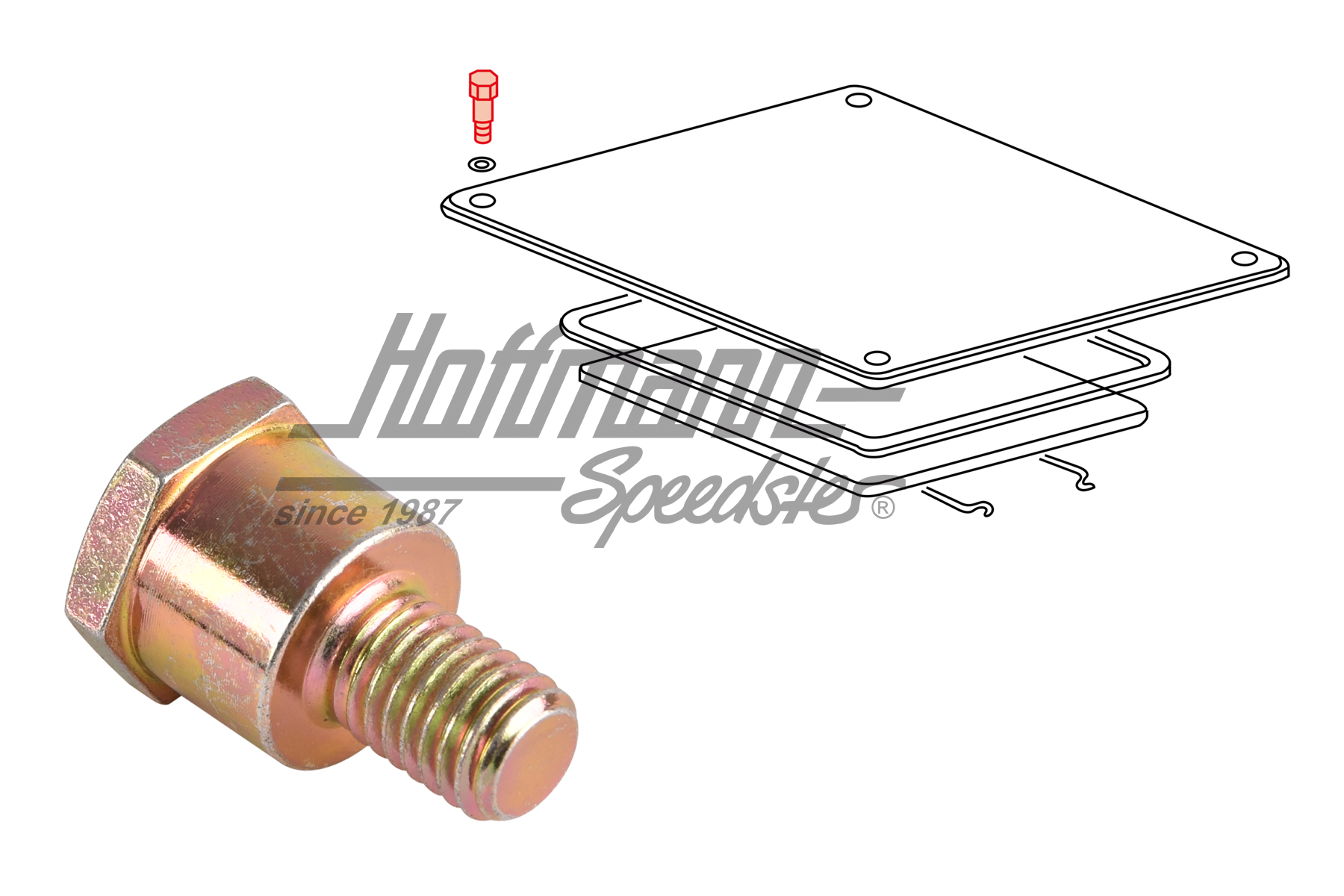 Boulon, capot de moteur, T3, Cabine double/Pick-up
 | N 901 464 01 | 370-5500