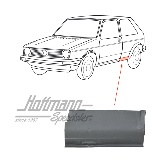 Tôle latérale, petite, arrière, -.78, gauche | 620 01 1 | 185-0251