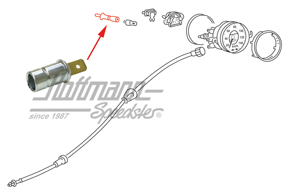 Support d'ampoule, illumination de compteur (métal) | 111 957 397 | 020-4431