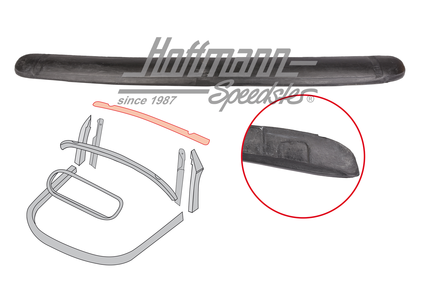 Arceau sur pare-brise (plastique), 8.64-7.67 | 151 871 189 EK | 020-4600-08