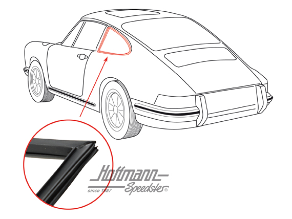 Joint, déflecteur (vitre), 65-77 | 901 543 191 20 | 515-0980-20