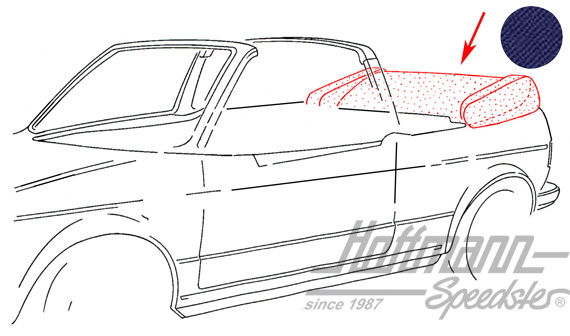 Housse de capote, 1.79-7.81, similicuir, bleue |  | 180-4920-40