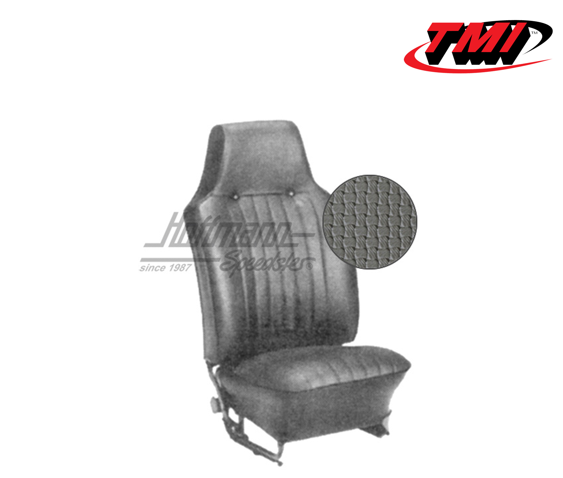 Housses de sièges, Cabriolet, 8.67-7.69, tissu natté, grises | 43-1324-06 | 055-6735