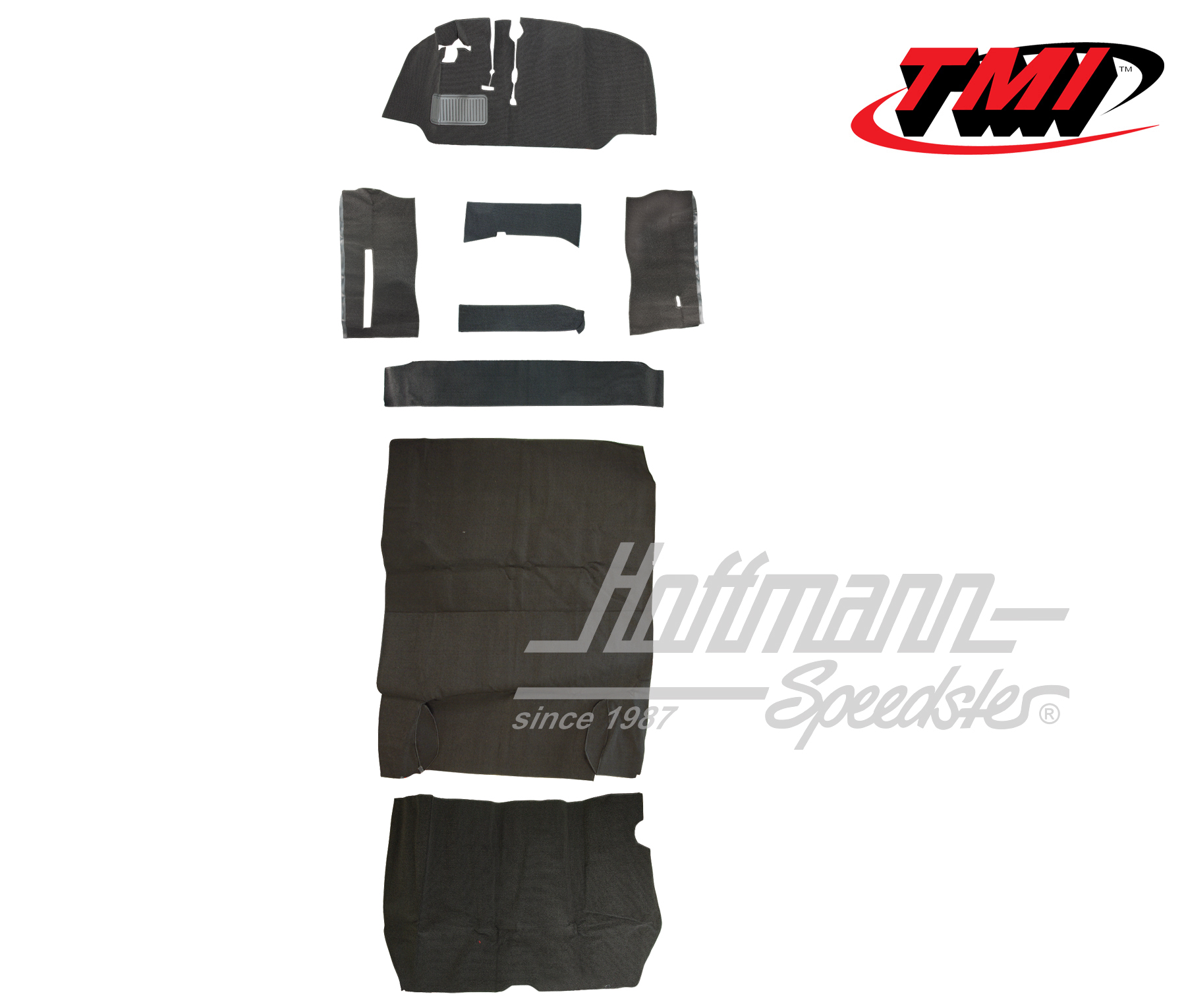 Kit moquettes, Bus T2, 8.67-7.72, gris | 34-F2110-407 | 098-0027