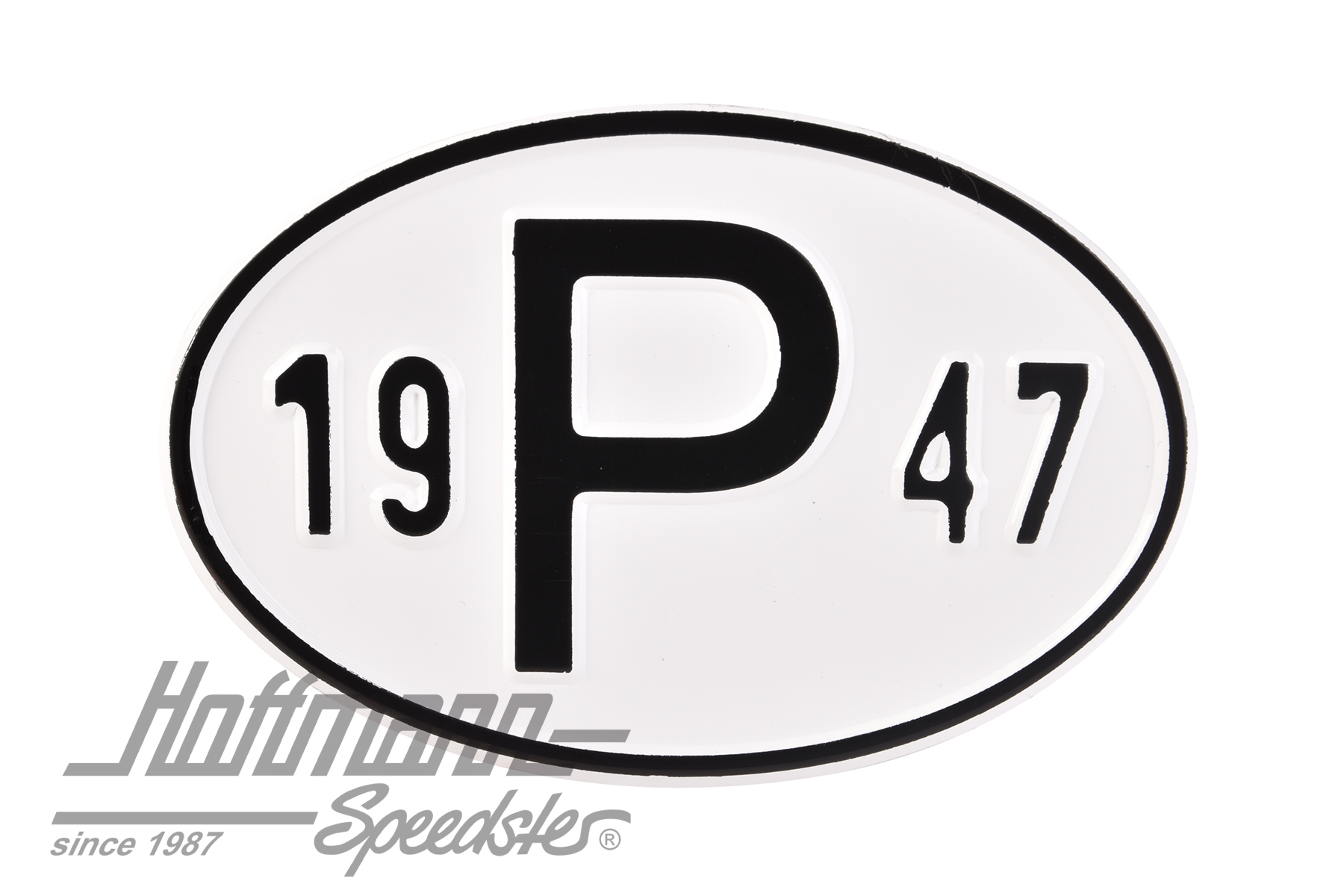 Plaque de nationalité "P", alu, avec année "1947" |  | 020-2405-47