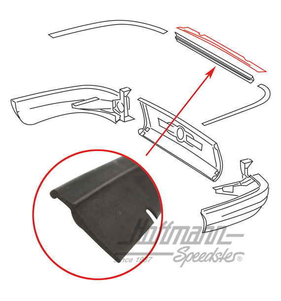 Bourrelet, pare-chocs, arrière, au milieu, -.73 | 901 512 901 00 | 515-1002