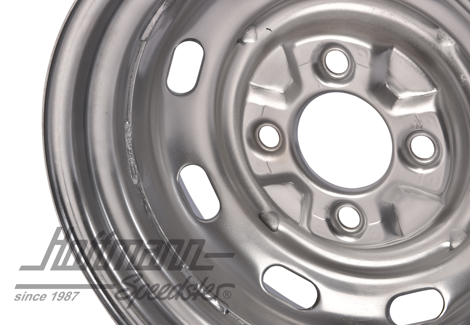 Jante à base creuse, chromée, 5.5x15, déport 25                                                     