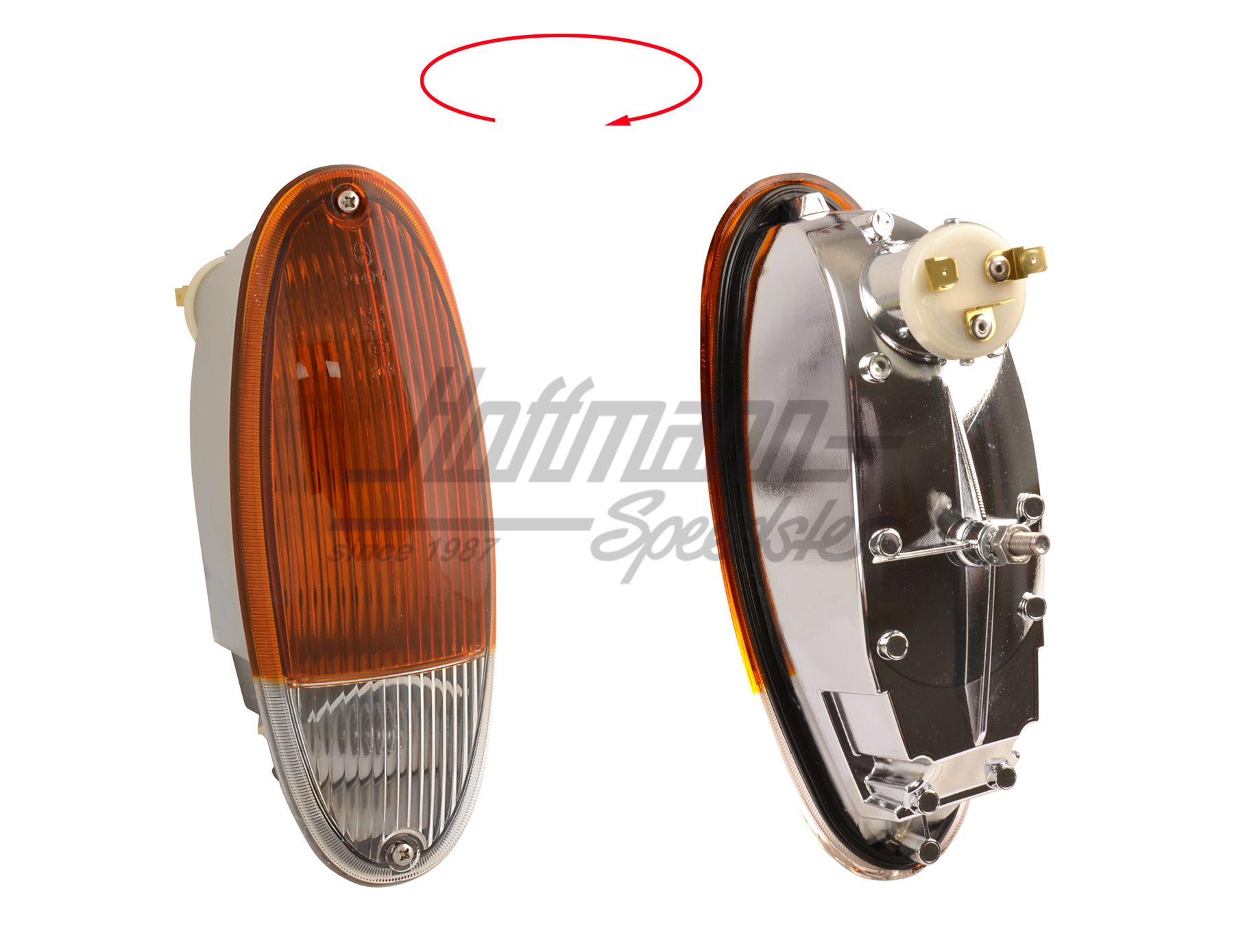 Clignotant, complet, 914, orange/blanc                                                              