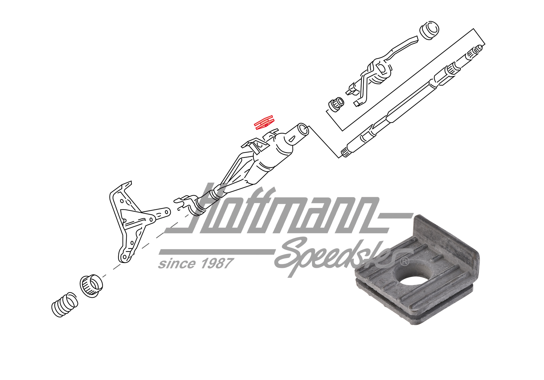 Amortissement, tube fourreau, Golf 2 Diesel 
 | 191 419 711 | 204-5008-64