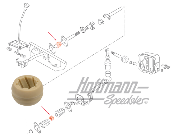 Guidage de tige de commande, AR, Bus T3, 7.87-7.92                                                  