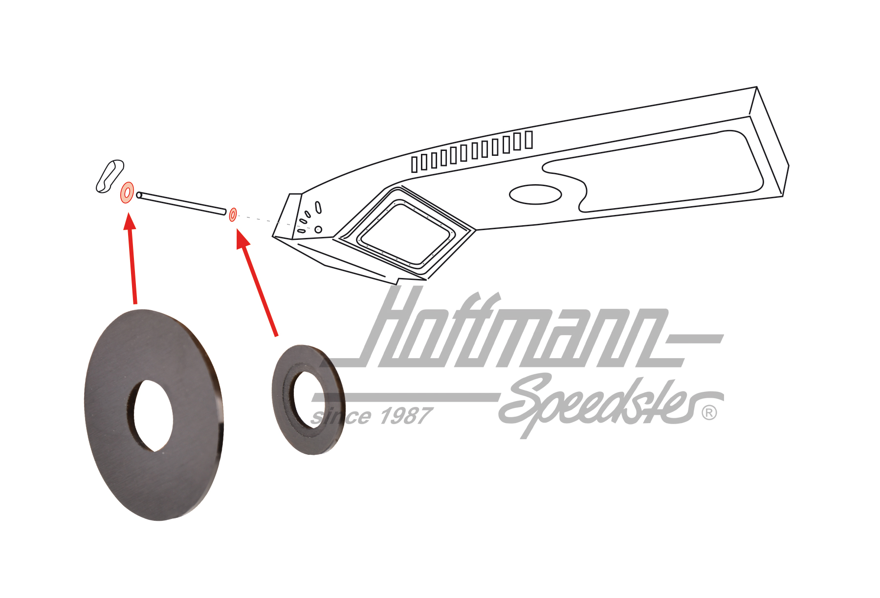 Rondelles, tige du volet d'air, Bus T1 | 211 817 798 | 089-1412-34