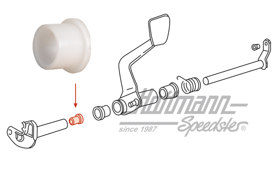 Douille, pédale d'embrayage, 911/914 | 911 423 341 01 | 530-3120-44