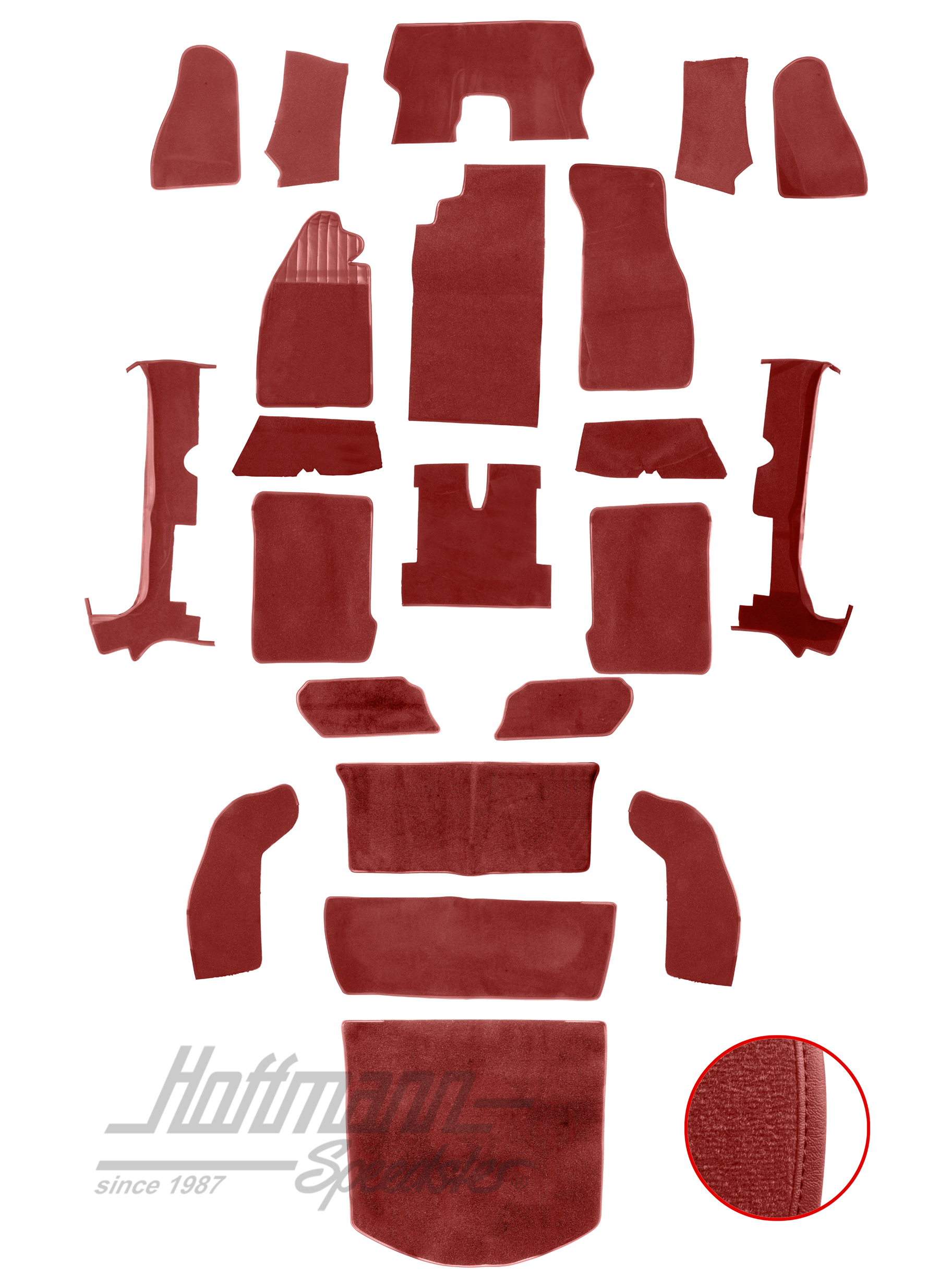 Kit moquettes, Cox Cabriolet, 1303, incarnadin |  | 026-6127