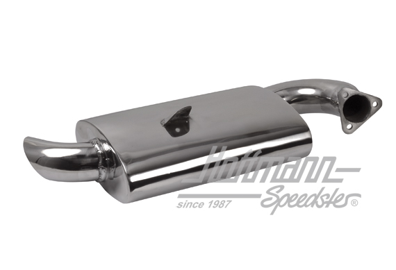 Pot d'échappement, simple, Phat Boy, inox                                                           