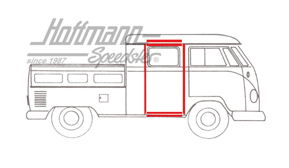 Joint de porte, cabine double, arrière, Bus T1, 57-67 | 265 841 823 WW | 089-0210